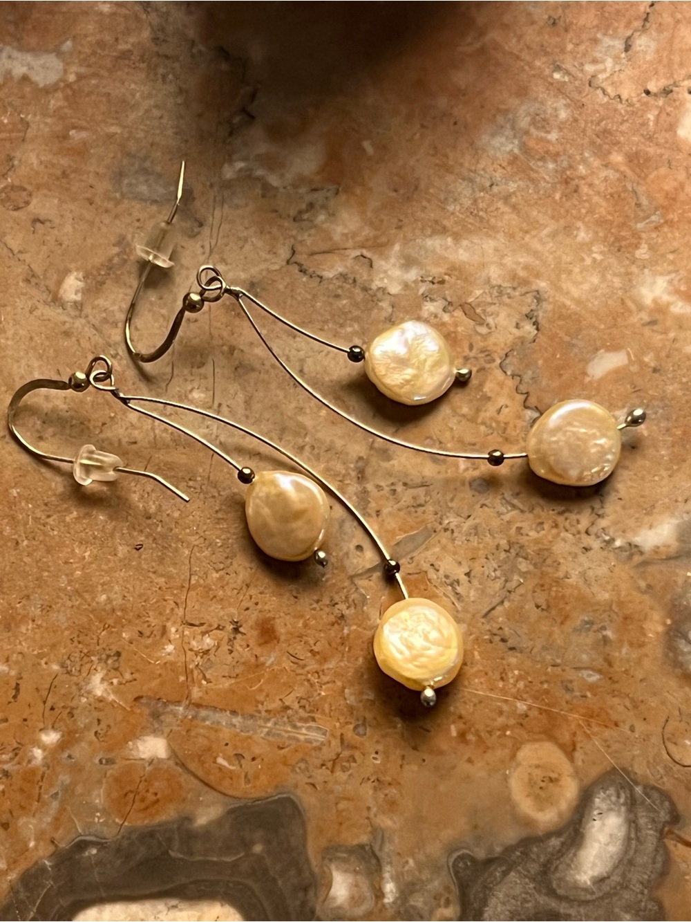 Delicate Sterling, Freshwater Pearl Drop Earrings